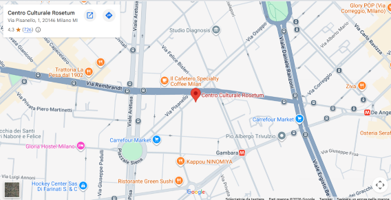 Mappa sede PISANELLO (Centro culturale Rosetum)